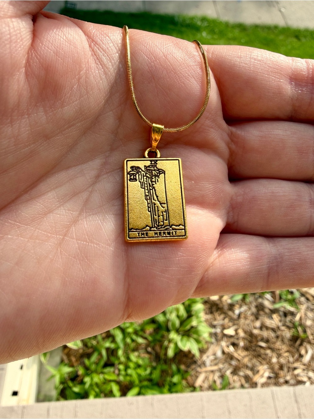 ✨ Tarot Card Necklace - The Hermit